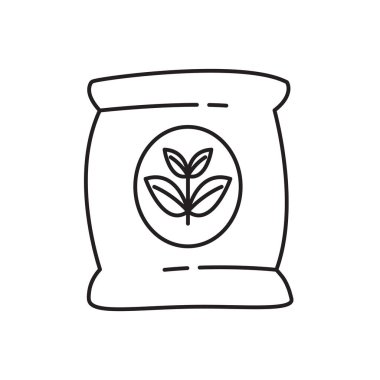 Fertilizer line art farming icon design template vector illustration