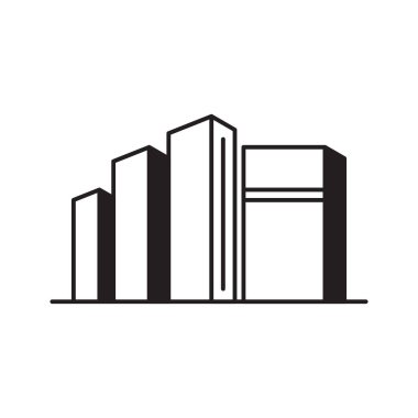 Building line art icon design template vector illustration