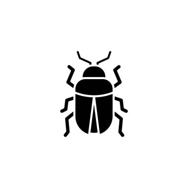 Böcek simgesi tasarımı vektör çizimi