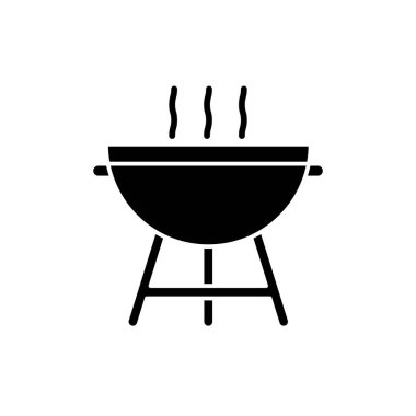 Barbekü simgesi tasarım şablon çizimi