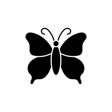 Kelebek simgesi tasarımı vektör çizimi