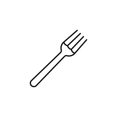 Fork line art icon design template vector illustration