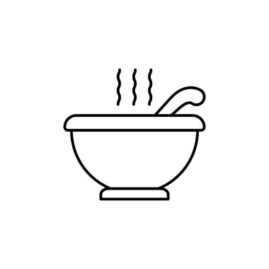 Çorba çizgisi sanat simgesi tasarım şablonu illüstrasyonu