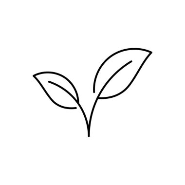 Vegan çizgisi sanat simgesi tasarım şablonu çizimi