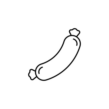 Sosis çizgisi sanat simgesi tasarımı vektör illüstrasyonu