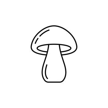 Champignon çizgisi sanat simgesi tasarım şablonu çizimi