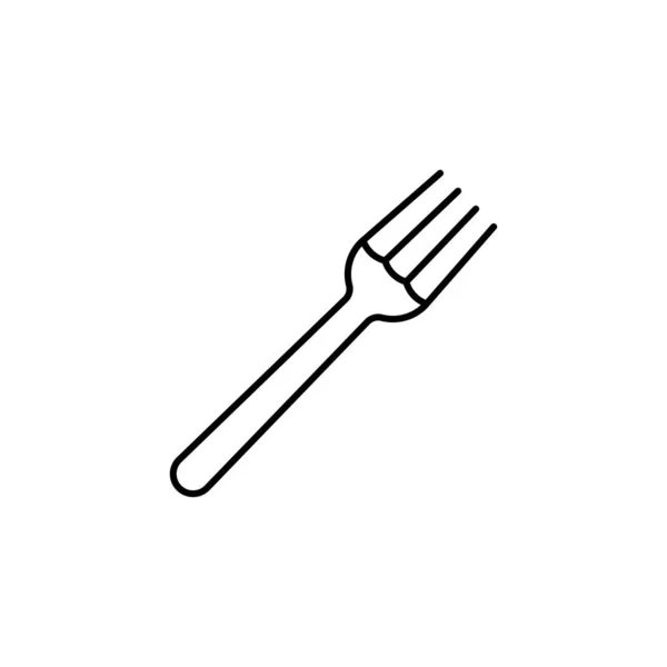 Fork Line Art Icon Design Template Vector Illustration — Archivo Imágenes Vectoriales