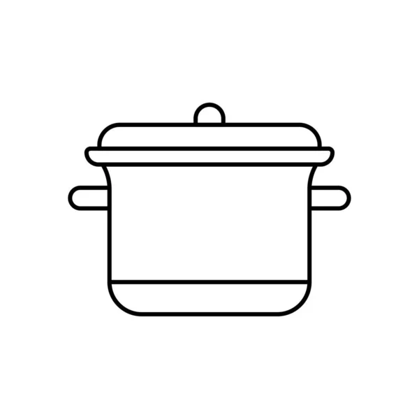 Pot Line Art Icon Шаблон Дизайну Векторні Ілюстрації — стоковий вектор