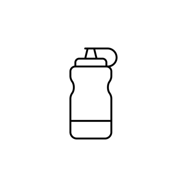 Water Fles Lijn Kunst Pictogram Ontwerp Sjabloon Vector Illustratie — Stockvector