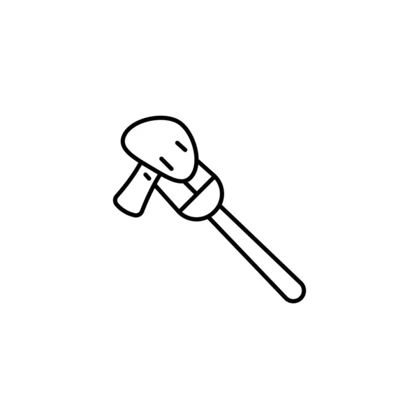 Fork Line Art Icon Design Template Vector Illustration —  Vetores de Stock