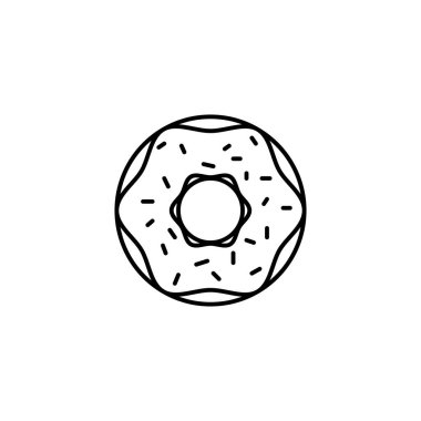 Çörek çizgisi sanat simgesi tasarım şablonu çizimi