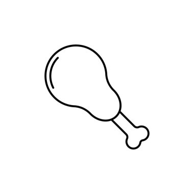 Tavuk çizgisi sanat simgesi tasarımı vektör çizimi