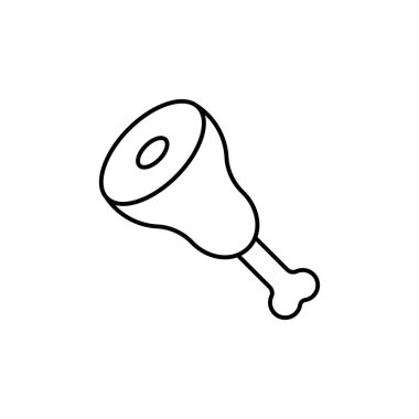 Tavuk çizgisi sanat simgesi tasarımı vektör çizimi