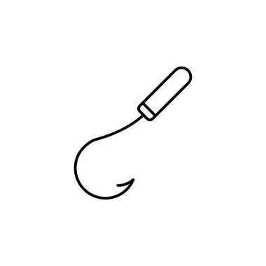 Fish Hook çizgisi sanat simgesi tasarımı şablon çizimi illüstrasyonu