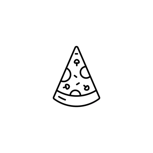 Pizza Línea Arte Icono Diseño Plantilla Vector Ilustración — Vector de stock