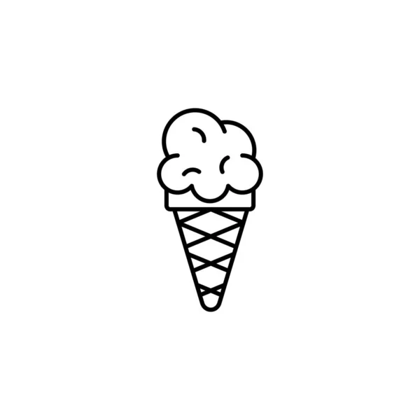 Ice Cream Line Art Icon Design Template Vector Illustration — Stock Vector
