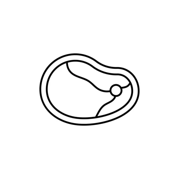 Meat Line Art Icon Design Template Vector Illustration — 스톡 벡터