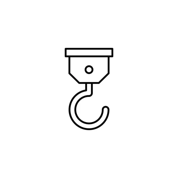 Hook Line Art Icon Design Template Vector Illustration — 스톡 벡터