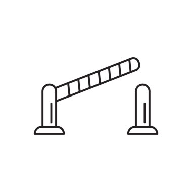 Bariyer çizgisi sanat simgesi tasarım şablonu illüstrasyonu