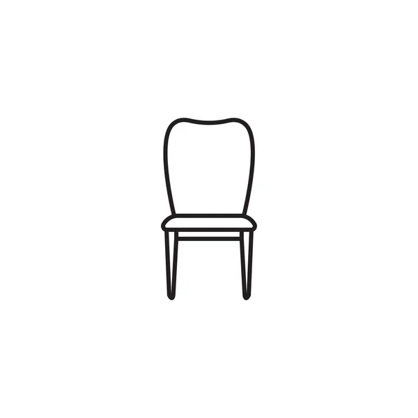 Chair Line Art Icon Design Template Vector Illustration — Stock Vector