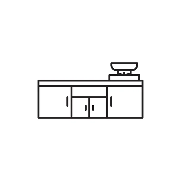 Иллюстрация Векторного Дизайна Иконок Кухонной Линии — стоковый вектор