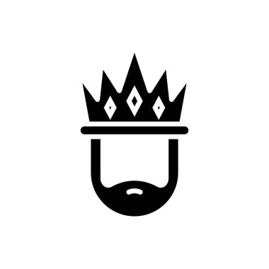 kral simgesi tasarım şablonu vektör çizimi