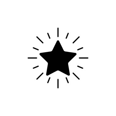 Yıldız simgesi tasarım şablonu vektör çizimi