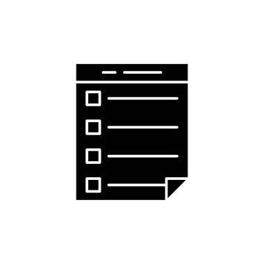 sınav simgesi tasarım şablonu çizimi