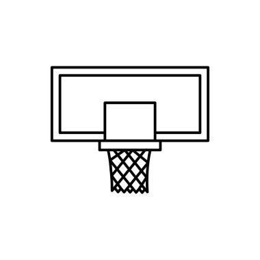 BASKETBALL ICON çizgi tasarım şablonu izole edilmiş vektör illüstrasyonu