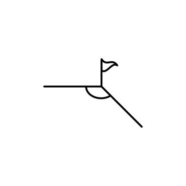 CORNER ICON çizgi tasarım şablonu izole edilmiş vektör illüstrasyonu