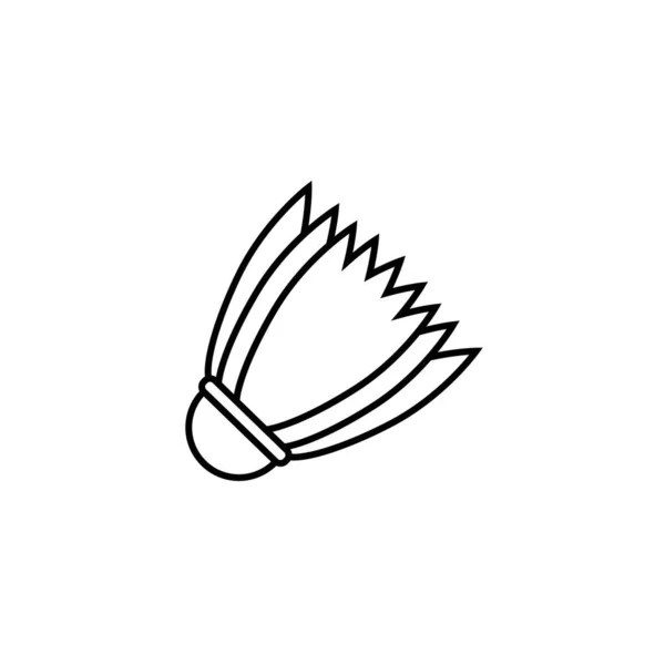 Badminton Icon Line Design Template Vektorisolierte Abbildung — Stockvektor