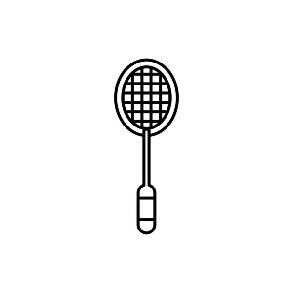 Badminton Icon Line Design Template Vektorisolierte Abbildung — Stockvektor