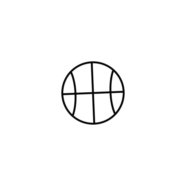 Basketball Iconラインデザインテンプレートベクトル絶縁イラスト — ストックベクタ