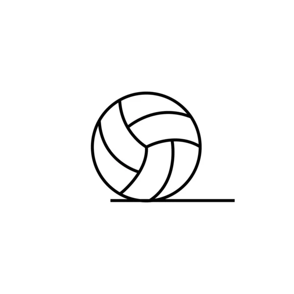 Volleyball Icon Çizgi Dizayn Şablonu Izole Edilmiş Illüstrasyon — Stok Vektör