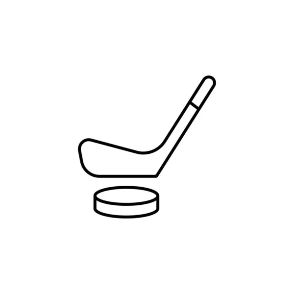 Hockey Icon Plantilla Diseño Línea Vectorial Ilustración Aislada — Vector de stock