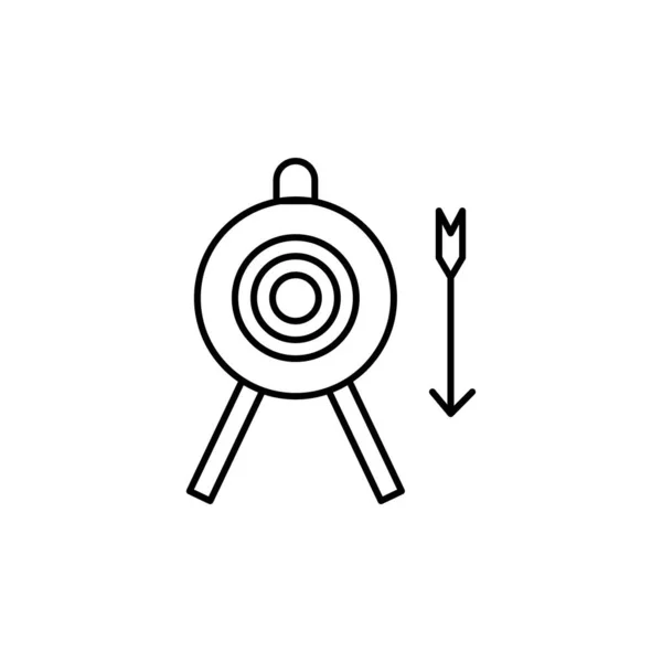 Dartboard Iconラインデザインテンプレートベクトル絶縁イラスト — ストックベクタ