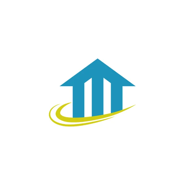 Hus Företag Logo Design Mall Vektor Illustration — Stock vektor