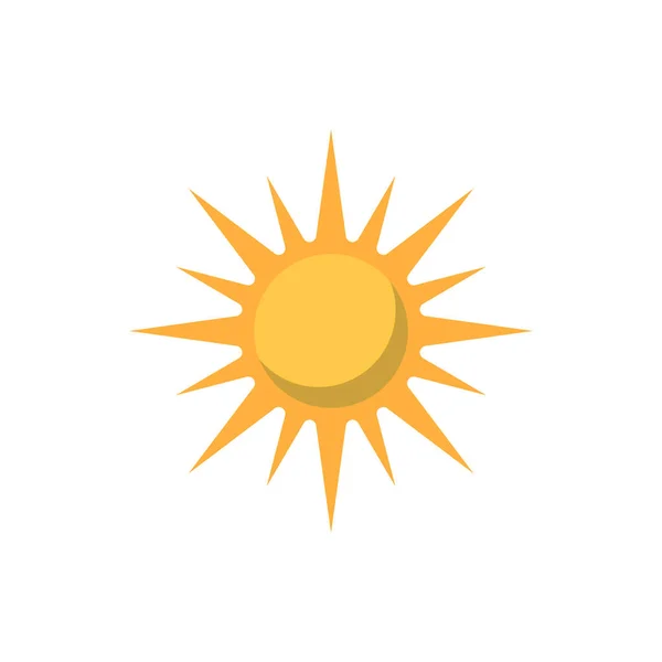 Güneş Simgesi Tasarımı Şablon Çizimi — Stok Vektör