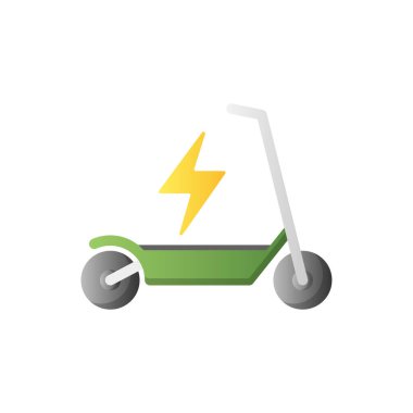 Elektrik Scooter simgesi tasarım şablonu çizimi