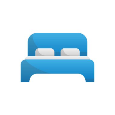 Yatak simgesi tasarımı vektör çizimi