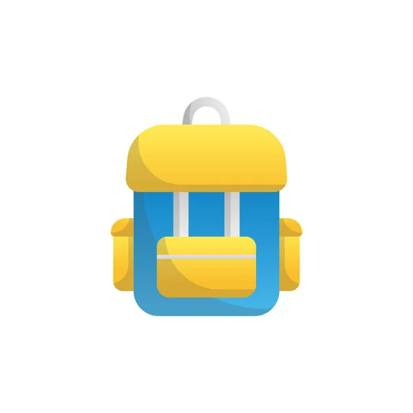 Mochila Icono Diseño Plantilla Vector Ilustración — Vector de stock