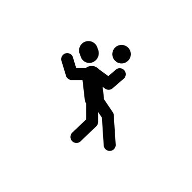 Voleybol ikonu tasarım şablonu çizimi