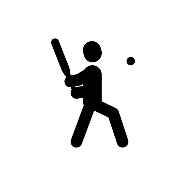 Icono Béisbol Diseño Plantilla Vector Ilustración — Vector de stock