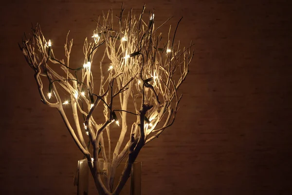 Christmas garland on a decorative tree
