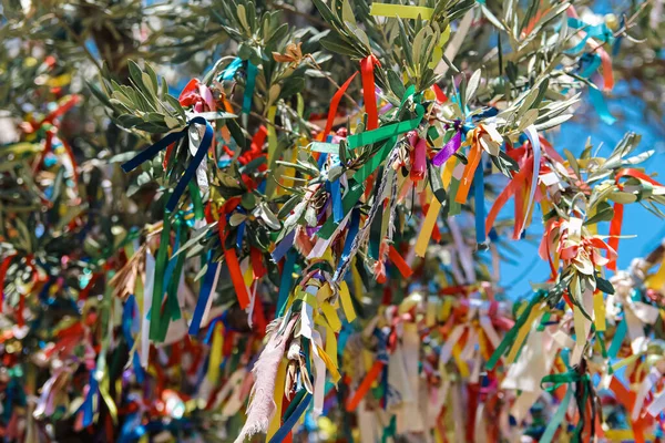 close up of colorful confetti and stripes 