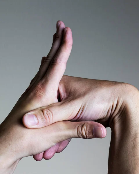 person holding a hand