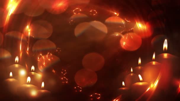 Abstrakter Hintergrund Und Kerzen — Stockvideo