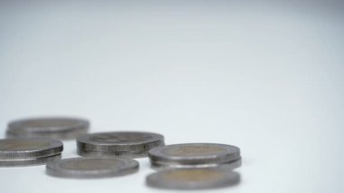 stop motion a coins stack increase. business growth concept.