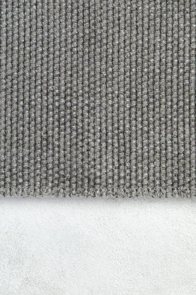 Texture abstraite de tissu de coton rugueux ou toile avec dessin à partir de fibres une croix transversale pour les milieux de couleur grise — Photo