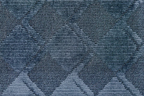 Geometric pattern blue fabric. Furniture jacquard fabric with geometric pattern